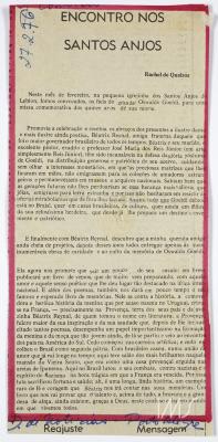Encontro nos Santos Anjos