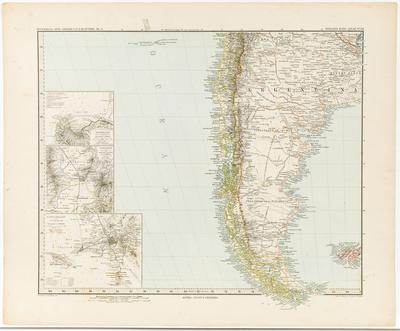 [Süd-Amerika in 6 Blättern im Maassstab von 1:7.500.000 entworfen von A. Petermann, bearbeitet von H. Habenicht und O. Koffmahn.] Petermann: Süd-Amerika in 6 Blättern, BL. 5