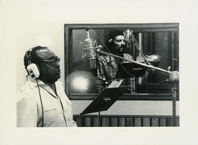 Luiz Gonzaga e Gonzaguinha em estúdio