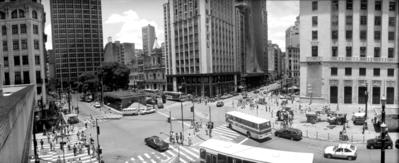 Vista da praça do Patriarca e igreja de Santo Antônio