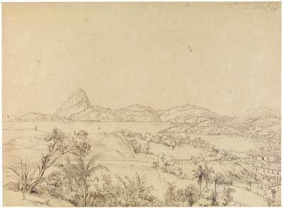 (Pão de Açúcar e Glória vistos do morro do Castelo)