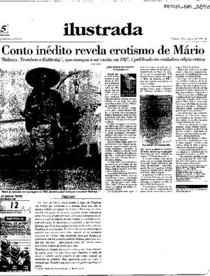 Conto inédito revela erotismo de Mário: 'Balança, Trombeta e Battleship', ;que começou a ser escrito em 1927, é publicado em cuidadosa edição crítica