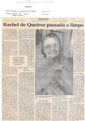 Raquel de Queiroz passada a limpo