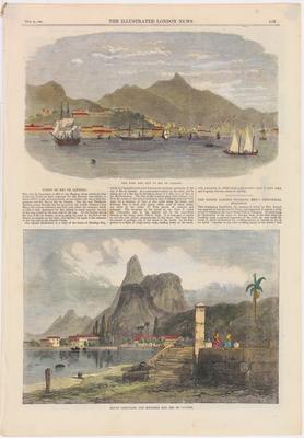 The Port and City of Rio de Janeiro. Mount Corcovado and Botafogo Bay, Rio de Janeiro