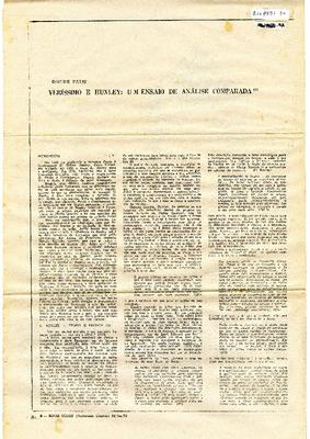 Verissimo e Huxley: um ensaio de análise comparada