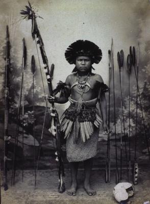 Retrato de indígena em estudio