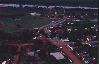 Vista aérea para cidade