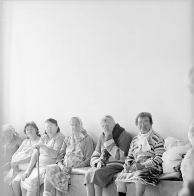 Pátio das mulheres no asilo São Vicente de Paulo