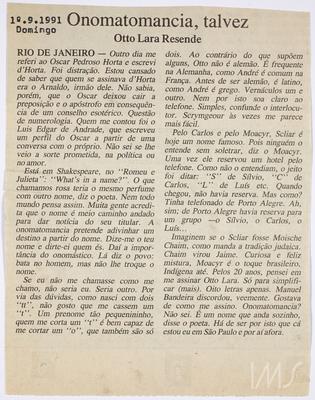 Onomatomancia, talvez