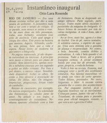 Instantâneo inaugural