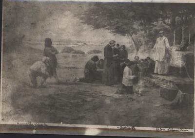 “Fundação da cidade de São Paulo” (reprodução de pintura)