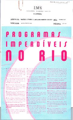 Programas imperdíveis no Rio