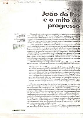João do Rio e o mito do progresso