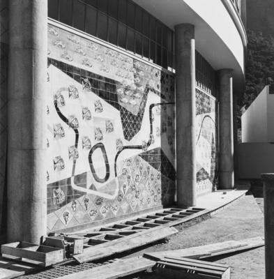 Painel de Burle Marx no Clube de Regatas Vasco da Gama, projeto de Américo Rodrigues Campelo