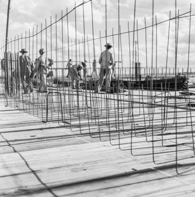 Trabalhadores na construção de Brasília