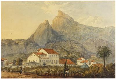 [View of House at Catete and Corcovado]