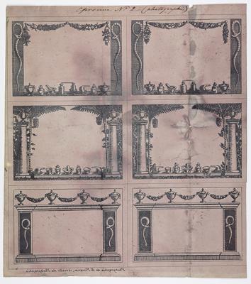 "Epréuve Nº2 (photographie)". Fotografia: Conjunto de rótulos para frascos farmacêuticos.