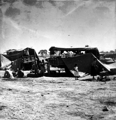 Acampamento de romeiros