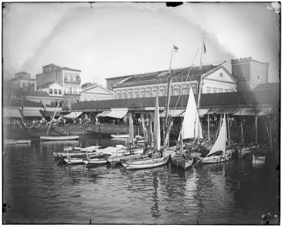 Mercado da Praia do Peixe, próximo à atual rua do Mercado