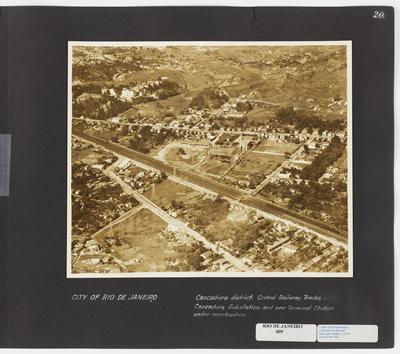 Tomada de avião do bairro de Cascadura - Trilhos Ferroviários Centrais, Subestação de Cascadura e nova Estação Terminal em construção