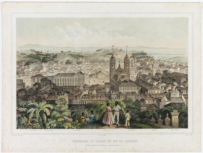 4. Panorama da Cidade do Rio de Janeiro Tomado do Morro de St. Antonio a vôo de passaro