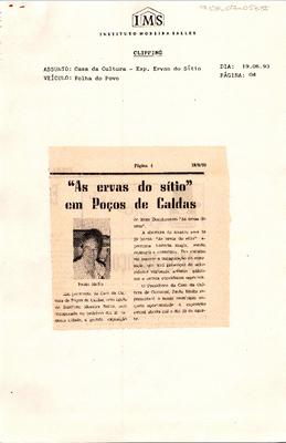 "As ervas do sítio" em Poços de Caldas