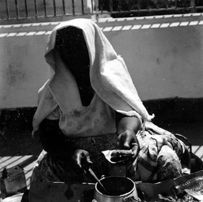 Vendedora de acarajé na Procissão de Nosso Senhor dos Navegantes