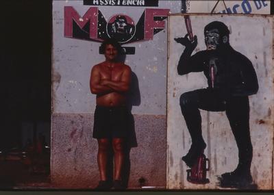 Flagrante de rua - placas, letreiros e cartazes