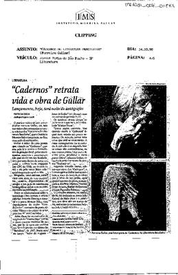 "Cadernos" retrata vida e obra de Gullar