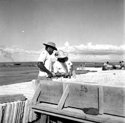 Trabalhadores na construção de Brasília