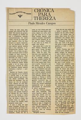 Crônica para Thereza