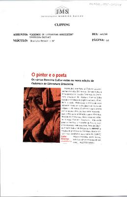 O pintor e o poeta: Os vários Ferreira Gullar estão na nova edição de cadernos de ;literatura Brasileira