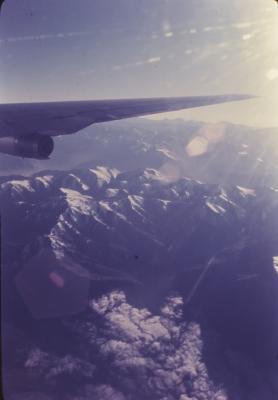 Vista aérea da janela do avião