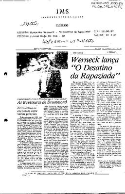 Werneck lança "O Desatino da Rapaziada"