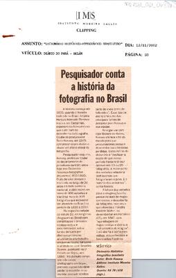 Pesquisador conta a história da fotografia no Brasil