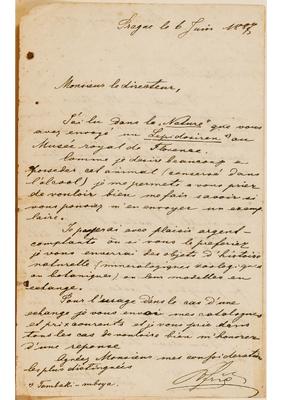 [Carta de V. Fric a João Barbosa Rodrigues, escrita de Praga em 6 de junho de 1887]
