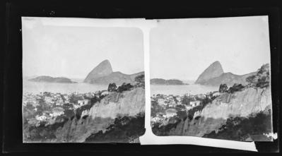 Morro da Nova Cintra; ao fundo, o bairro do Catete, o Morro Cara de Cão e o Morro do Pão de Açúcar