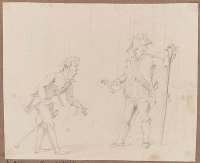 [Homem entregando papel a D. João VI]