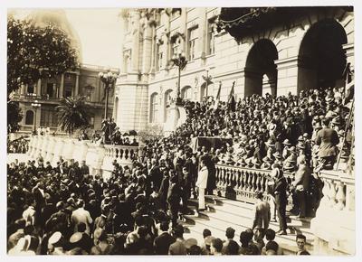 Saída do cortejo fúnebre de Rui Barbosa