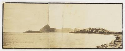Panorama da Baía de Guanabara; ao fundo, o Bairro da Glória e Morro do Pão de Açúcar
