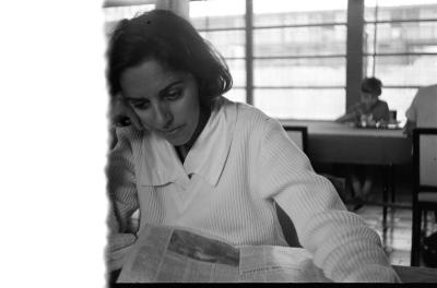 Lena Coelho dos Santos no Restaurante Universitário (RU)