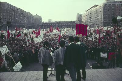 Manifestações a favor do governo de Salvador Allende