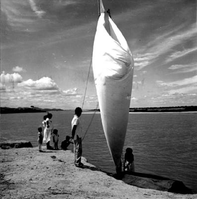 Jangada às margens do Rio São Francisco