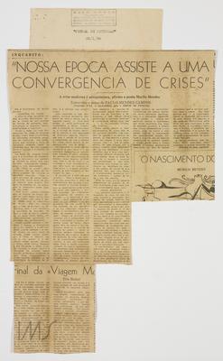 Nossa época assiste a uma convergência de crises