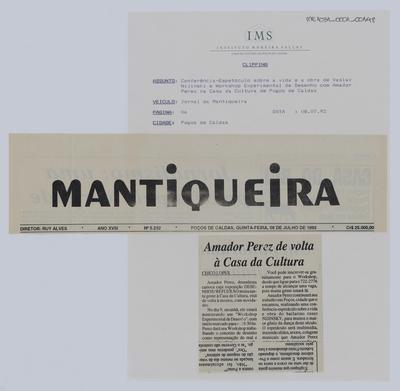 Amador Perez de volta à Casa da Cultura