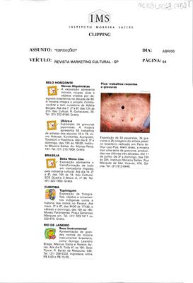 Piza: trabalhos recentes e gravuras.