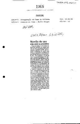 Marcílio diz que não cede a pressões