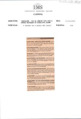  Rio de Janeiro 1825-1826 e outros destaques do Highcliffe Álbum.