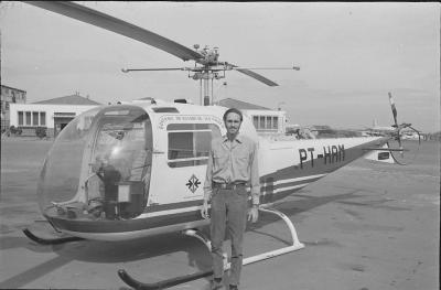 Jorge Bodanzky. Sobrevoo de helicóptero em São Paulo, com José Rubens Siqueira