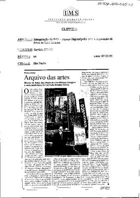 Arquivo das artes: Mostra de fotos São Paulo de Lévi-Strauss inaugura a ;sede Paulistana do Instituto Moreira Salles